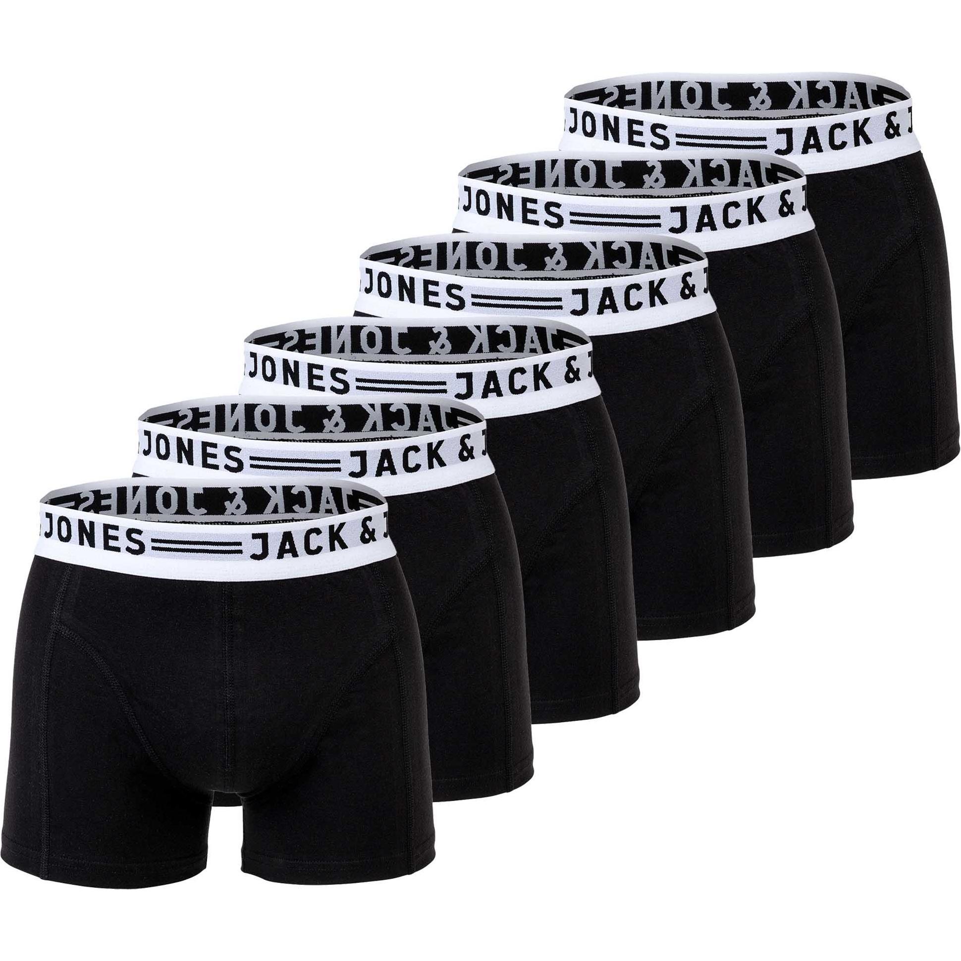 Jack & Jones, Herren, Unterhosen, Boxershort Casual Stretch, Weiss, (XXL, 6er Pack)