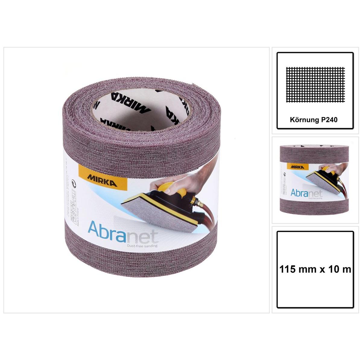 Mirka, Abrasivi, Abranet Rotolo Di Carta Abrasiva 115Mm X 10M P240 Rullo Abrasivo Velcro ( 545BY001253R ) (240)