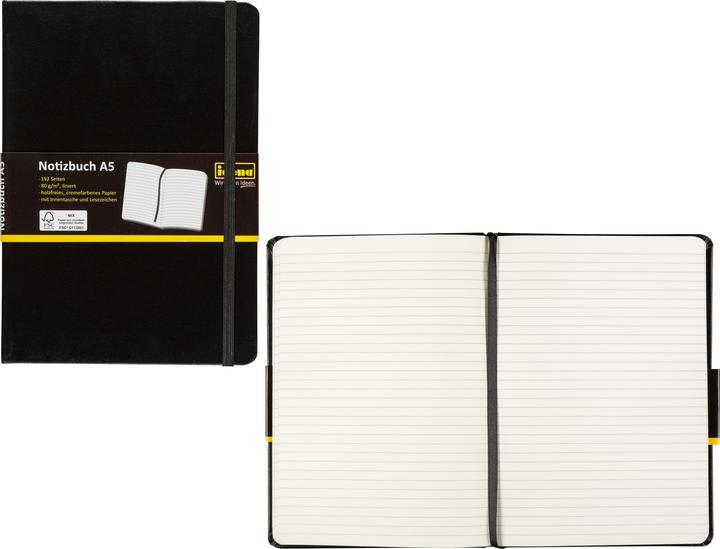 Actual product image Idena Notebook (A5, Lined, Hardcover)