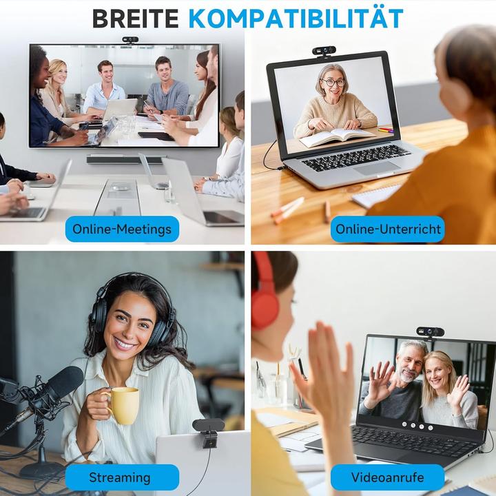 Immagine prodotto AOC AC310 Webcam 4K Ultra HD mit Autofokus & Mikrofon