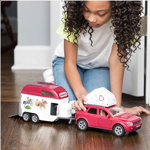Productafbeelding Schleich Avontuur met auto en paardentrailer