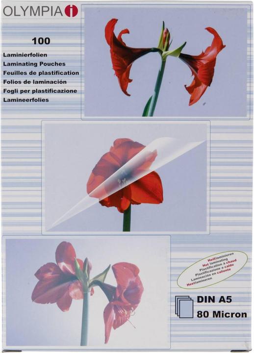 Produktbild Olympia Laminierfolien (A5, 100 Stück, 80 µm)