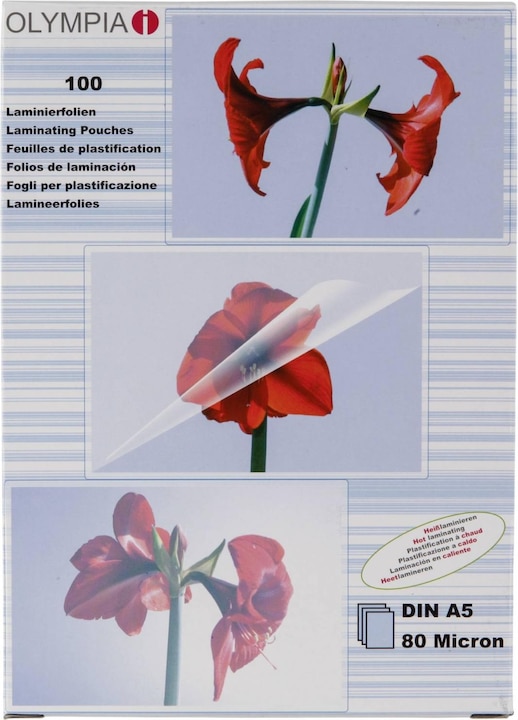 Productafbeelding Olympia Lamineerfolies (A5, 100 Stuk, 80 µm)