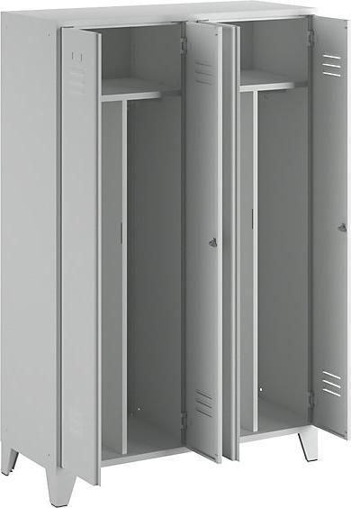 Immagine prodotto Wolf Armadietto in acciaio con piedini a perno, scompartimenti alti come un armadio (120 cm, 185 cm)