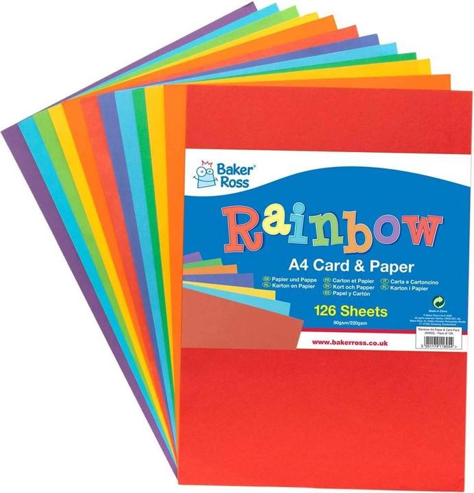Actual product image Baker Ross Rainbow - 126-pack A4 paper and cardboard (126 x)