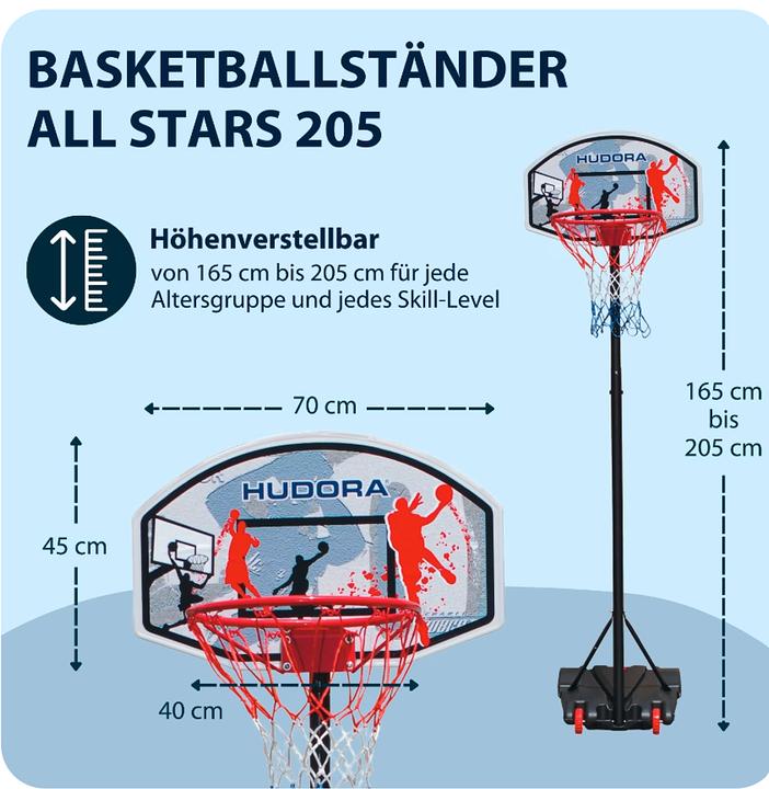 Immagine prodotto Hudora Stand di basket All Stars