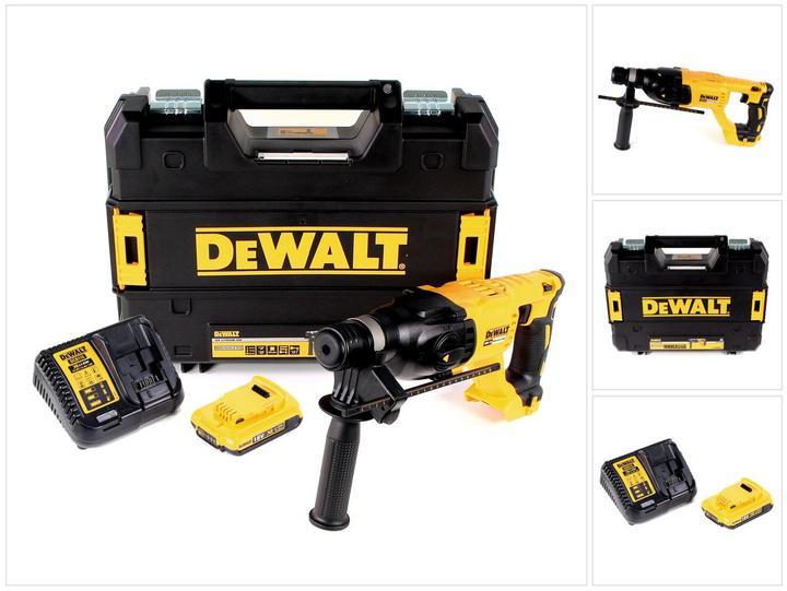 Actual product image DeWalt DCH 133 D1 Battery combi hammer 18V 2,6J SDS plus Brushless + 1x battery 2,0Ah + charger + TSTAK