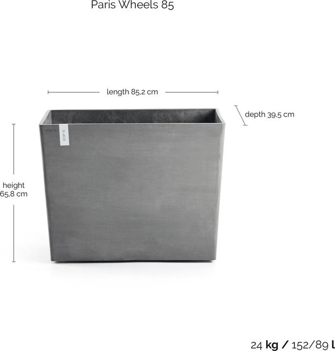 Immagine prodotto Ecopots Paris wheels (85 cm)