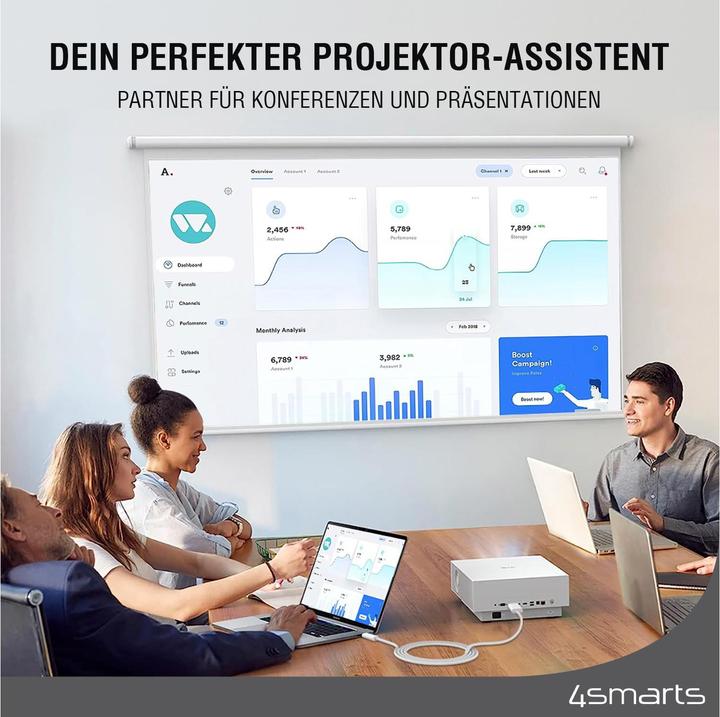 Produktbild 4smarts USB C – DisplayPort (2 m, USB Typ C, DisplayPort)