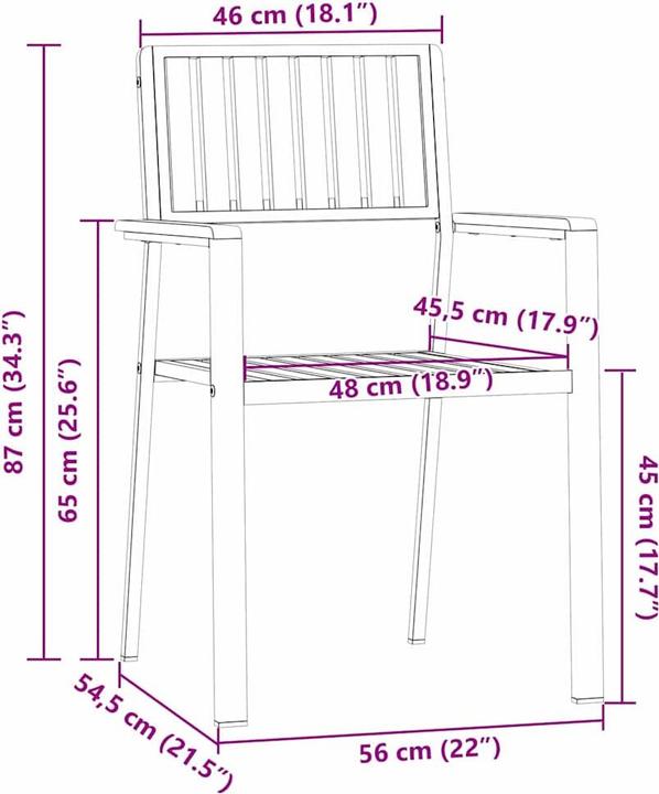 Produktbild vidaXL Gartenstuhl