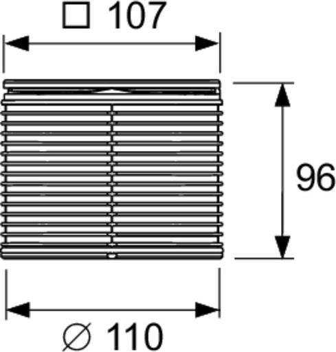Produktbild TECE TECEdrainpoint S Rostrahmen, Edelstahl, 100x100mm, inkl. Designrost (100 mm)