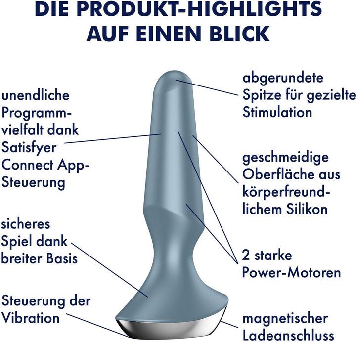 Productafbeelding Satisfyer Plug-ilicious 2 Plug Vibrator - Ijsblauw