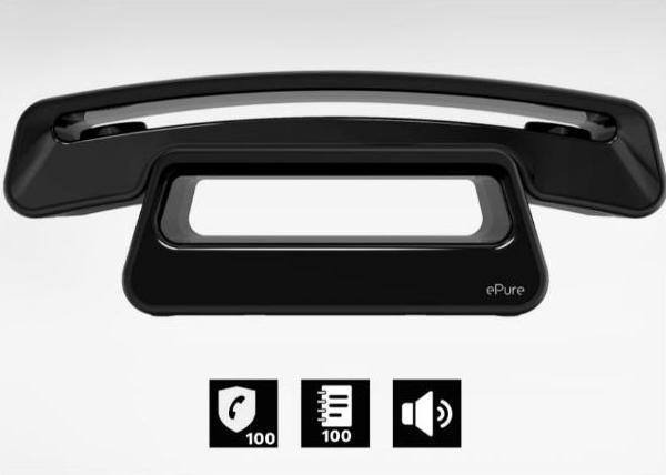 Produktbild Alcatel Epure Iconic schwarz - Einfach zu bedienendes schnurloses DECT-Design-Telefon, mit Freisprec