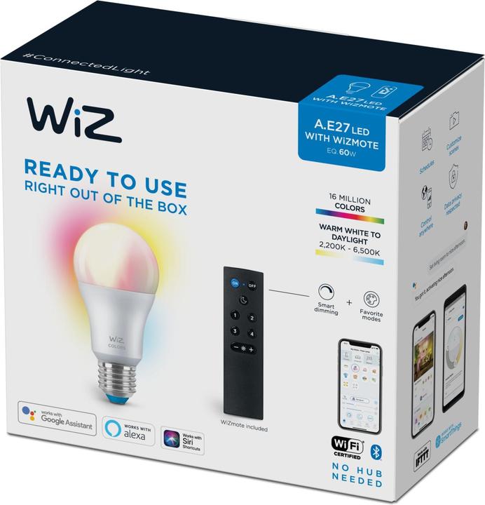 Actual product image WiZ Tunable (E27, 8 W, 806 lm, 1 x, F)