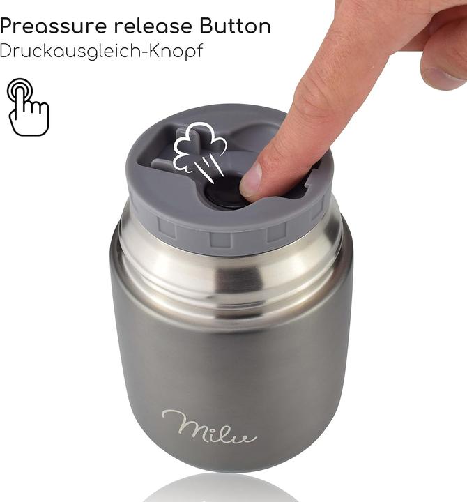 Actual product image Milu Thermo mug 450ml grey / blue (0.45 l)