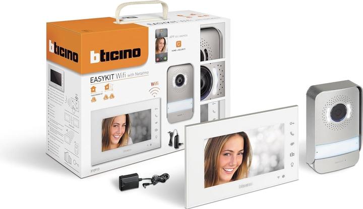 Image du produit Bticino Interphone vidéo WiFi avec application, contrôle d'accès à distance et vision nocturne (Filaire, Sans fil)