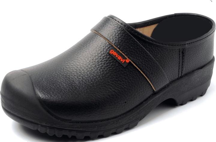 Gevavi 1240 Closed S3 Black PU Clogs (S3, 42)