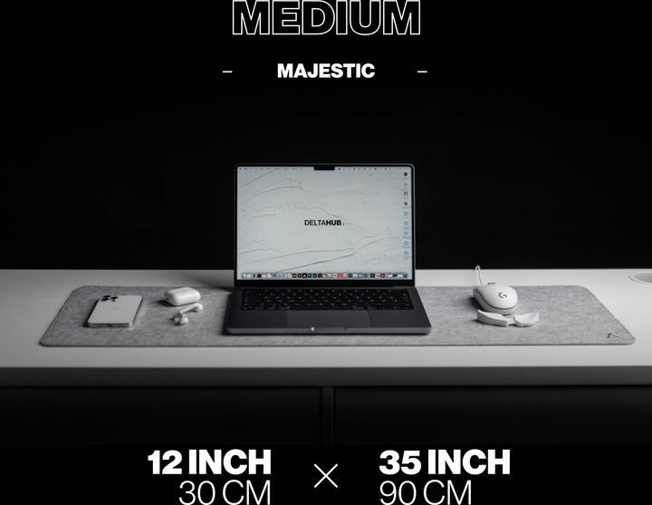 Actual product image Deltahub Minimalistic Desk Pad -hiirimatto,, vaaleanharmaa