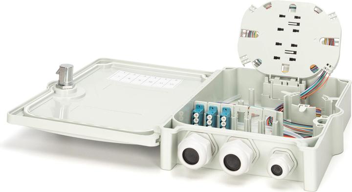Produktbild Digitus FTTH-Verteilerbox, Singlemode, LC-PC Vorkonfektionierte Kupplungen, Pigtails