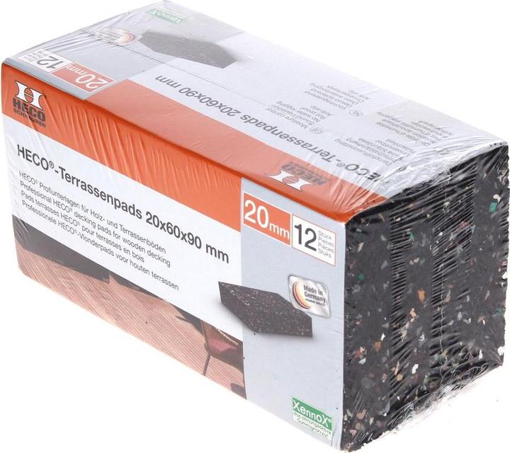 Actual product image Heco Decking pads rubber non-slip 20 mm 12 pcs ( 49772 ) (1 Screws per piece)