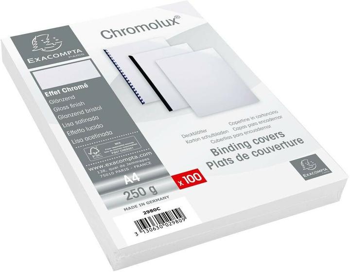 Exacompta Copertina Chromolux 250 g/m², 100 pezzi, bianco