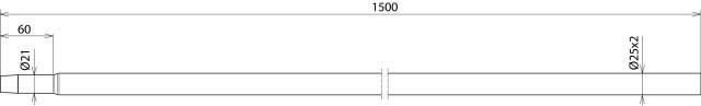 Produktbild Dehn RE 25 1500 V4A Rohrerder D 25x2mm L 1500mm NIRO 64