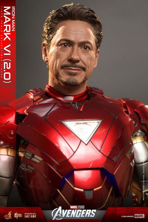 Actual product image Hot Toys Marvel's - The Avengers "Iron Man Mark VI (2.0)" 1/6 Diecast Action Figure 1/6