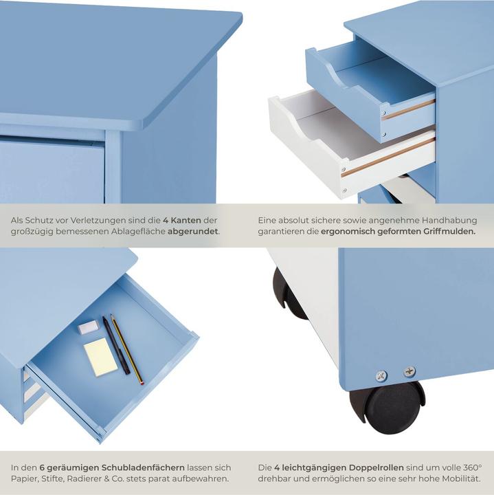 Produktbild tectake Rollcontainer (36 x 40 x 65 cm)