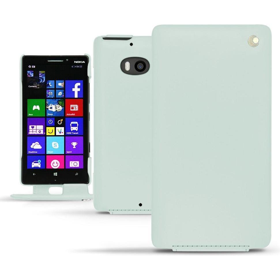 Noreve Lederschutzhülle vertikal (Nokia Lumia 930), Smartphone Hülle, Blau