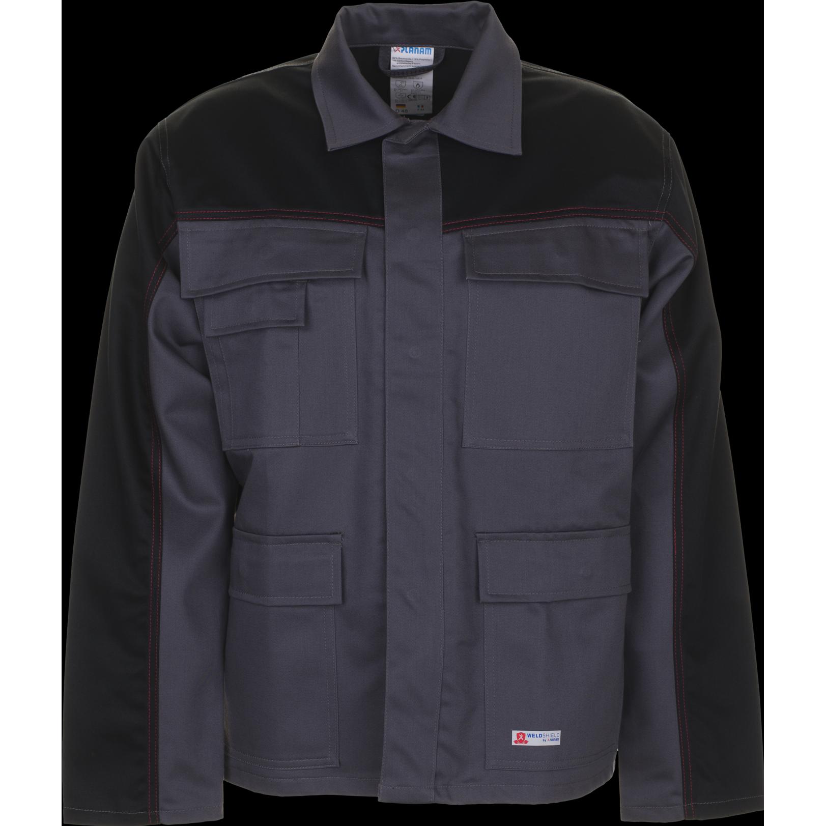 Planam, Arbeitsjacke, Schweisserschutz-Bundjacke Weld Shield Grösse 58 grau/schwarz (58)