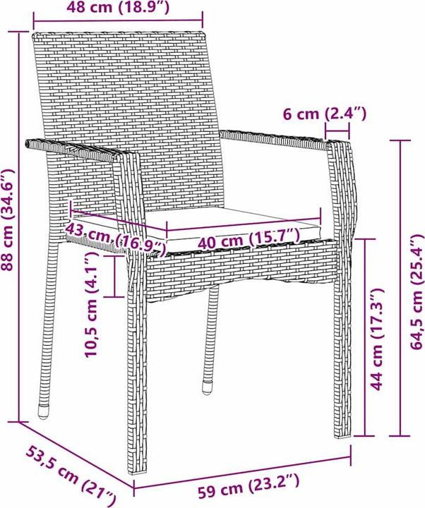 Produktbild vidaXL Garten Essgruppe (140 x 70 x 73 cm)