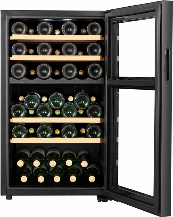 Climadiff Weinkühlschrank CEPAGE52DZF(S) Freistehend, 2 Zonen. 52