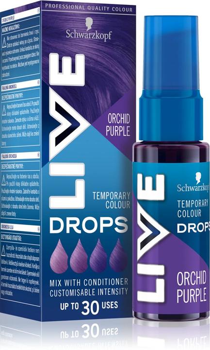 Produktbild Schwarzkopf Live Drops Waschbares Haarfärbemittel Orchidee Lila 30ml (Orchidee Lila)