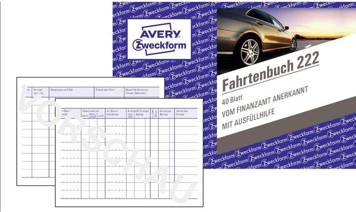 Productafbeelding Avery Zweckform 222-10 DIN A6 liggend Chauffeurslogboek Aantal bladen: 40 Wit 10 (40 x)