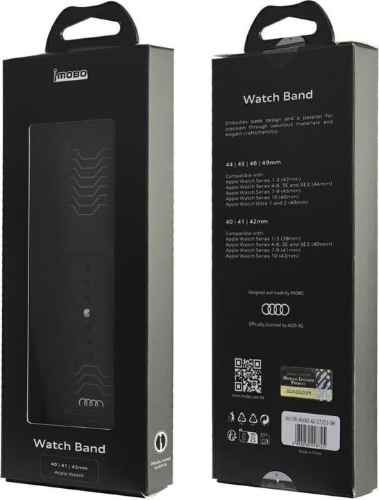 Actual product image Karl Lagerfeld Geometric Pattern Silicone Watch Strap for Apple Watch 40 / 41 / 42 mm - black (Silicon)