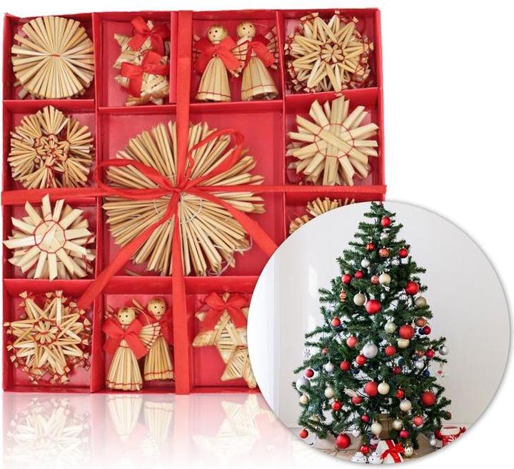Produktbild Hermex Strohbaumschmuck Set (56x)