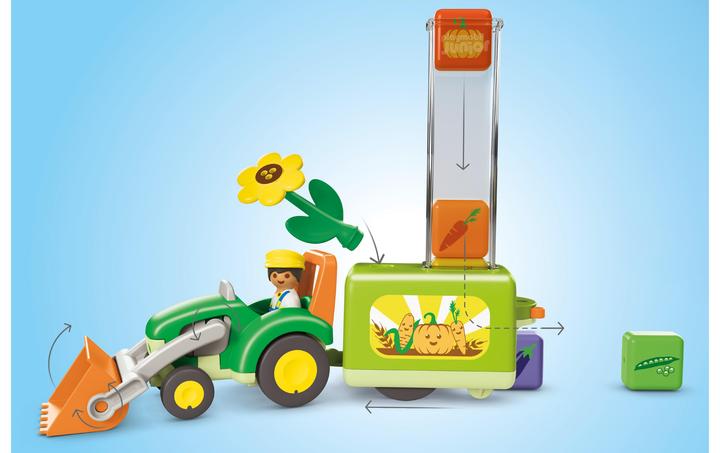 Produktbild Playmobil JUNIOR: Traktor mit lustiger Pflanzmaschine (71773, Playmobil Junior)