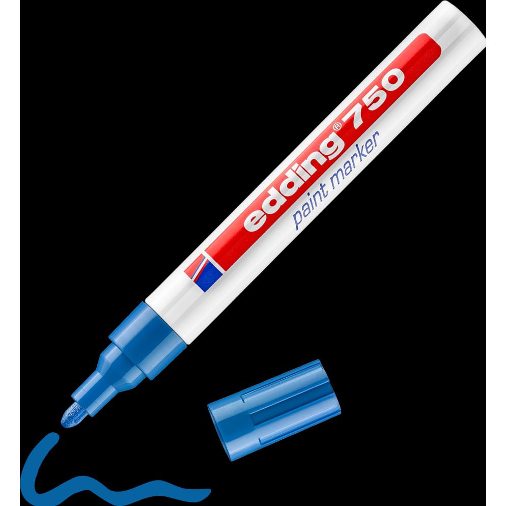 Thumbnail - Edding, Marker, Lackmarker 750, 2-4 mm, versch. Farben, versch. VE (Blau, 4 mm, 10 x)