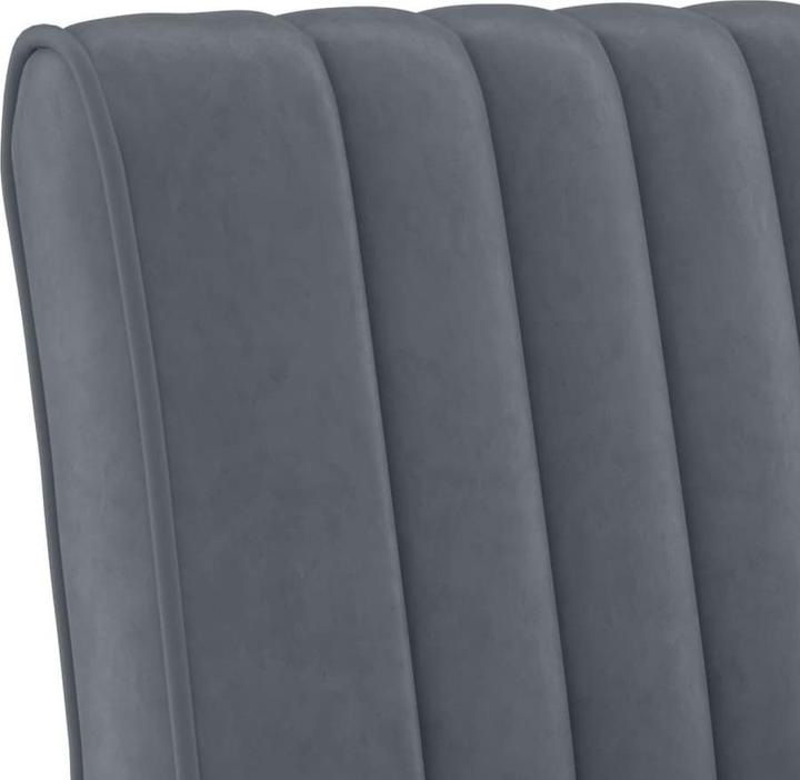 Actual product image vidaXL Polsterstuhl Dunkelgrau Samt