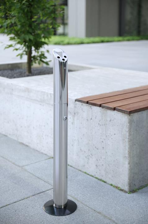 Actual product image Hendi Pedestal ashtray column model stainless steel 170x920 m