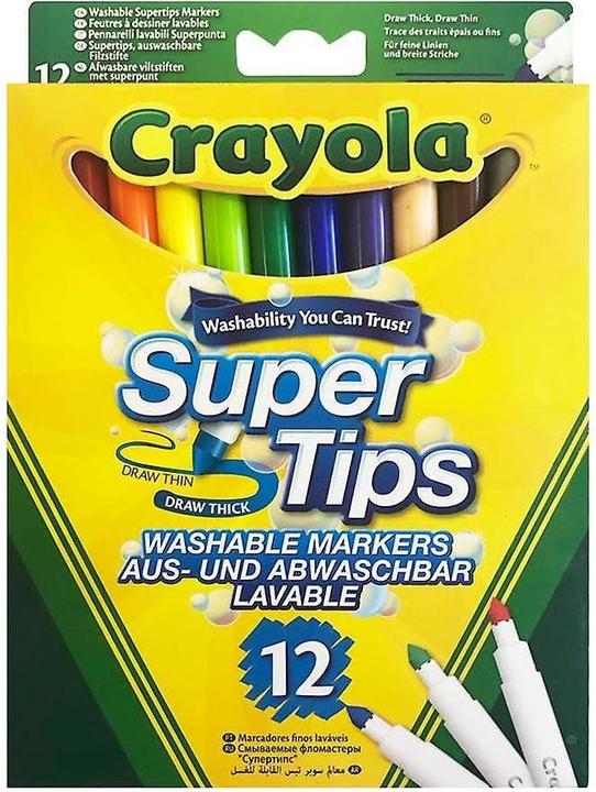 Actual product image Crayola Supertips felt tip pens (12x)