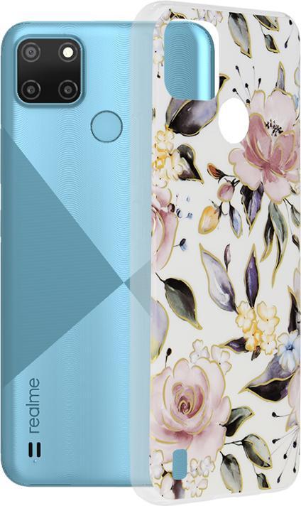 Immagine prodotto Techsuit - Marble Series - Realme C21Y / C25Y - Chloe White (Realme C21Y, Realme C25Y)