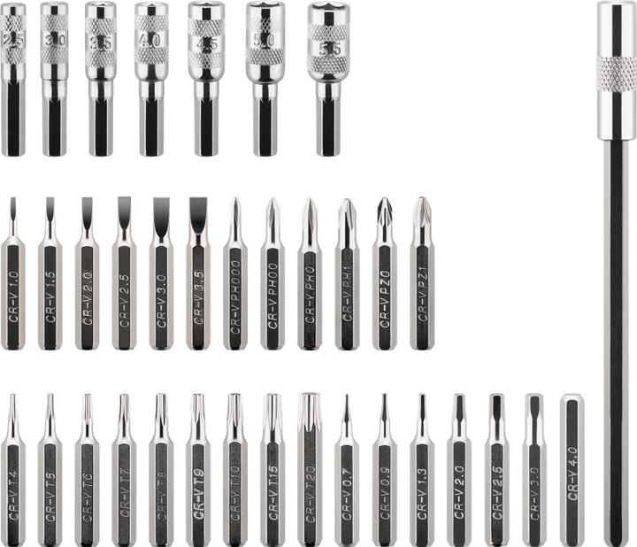 Produktbild Goobay Präzisionsschraubendreher-Set, 37-teilig, in Plastikbox (Phillipps-Kreuzschlitz (PH), Torx (TX), Hex, Pozidriv-Kreuzschlitz (PZ))