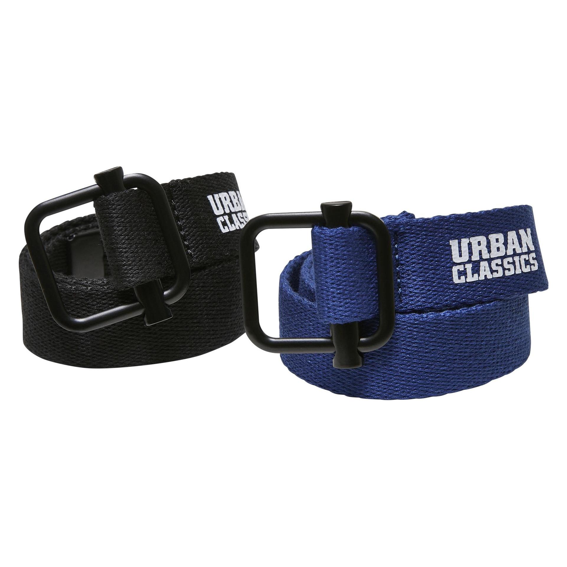 Urban Classics, Unisex, Gürtel, Industrial Canvas (x2), Blau, Schwarz, (One Size)