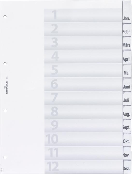 Nutritional values and ingredients Durable REGISTER 12 SHEETS WELDED 1-12 1 PC 681019