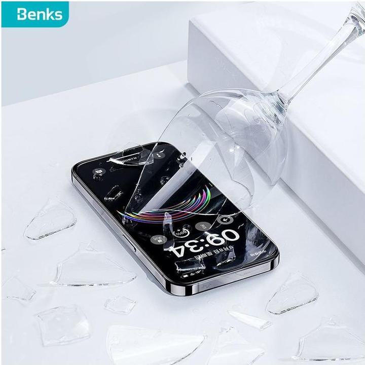 Actual product image Benks iPhone 15 Pro Max AR Shield Antireflective Bulletproof Glass (1 pcs., Apple iPhone 15 Pro Max)