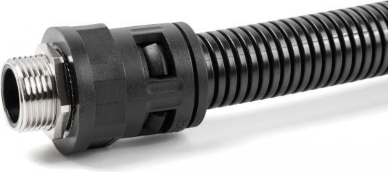 Actual product image Delock Hose fitting with brass external thread M16 black 2 pieces