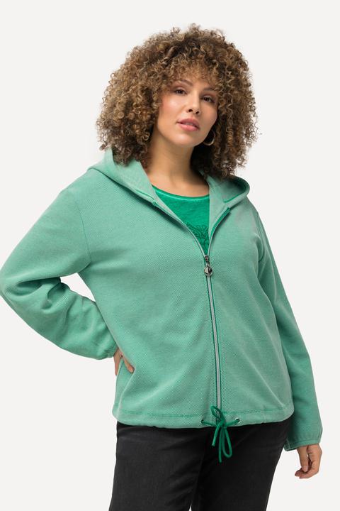 Immagine prodotto Ulla Popken Felpa con cappuccio, texture e coulisse (42, 44)