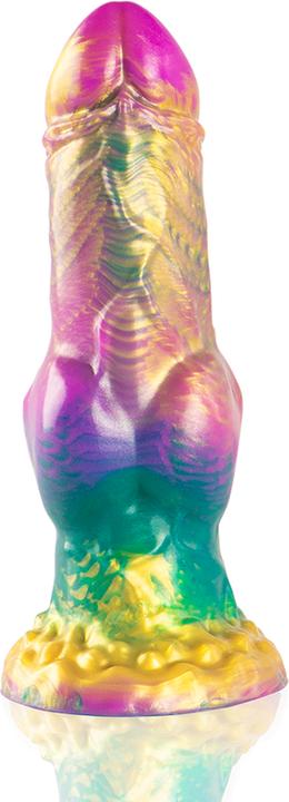 Actual product image Epic Iris Dildo With Rainbow Coloured Testicles Of Pleasure