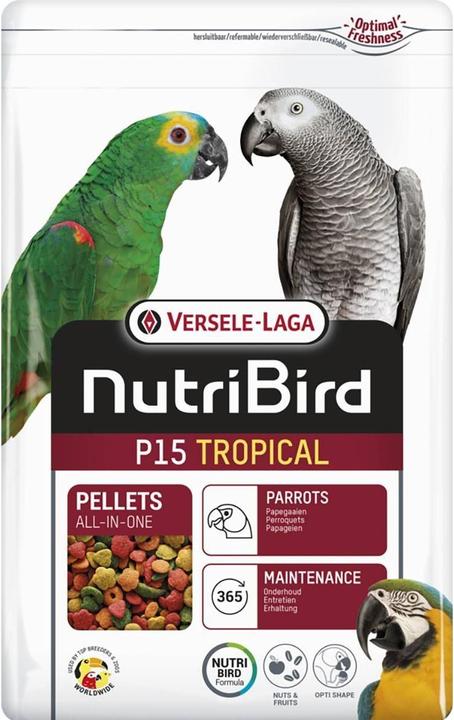 Actual product image Versele Laga NutriBird P15 Tropical, entretien pour perroquets, 1 kg (1 x, 1 kg)